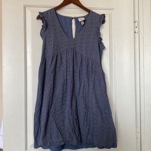 Knox Rose Women’s Blue Eyelet Dress (Size Medium)